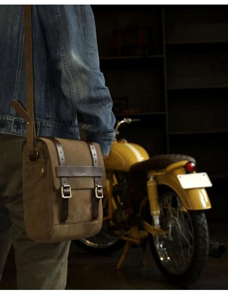 Comprar Bolsa Sobredeposito Y Asiento De Cuero Marron Tabaco Trip Machine a precio de oferta