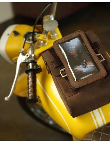 Acquista Custodia Magnetica in Pelle Marrone Tabacco per Cellulare di Trip Machine a prezzo scontato