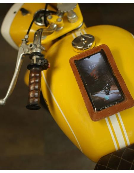 VINTAGE BROWN MAGNETIC MOBILE PHONE CASE FOR TANK BY TRIP MACHINE