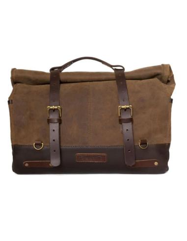Brown Tobacco Leather Outlaw Saddle Bag 17 L By Trip Machine