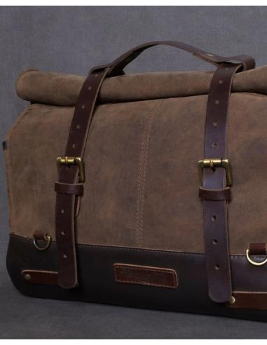 SACOCHE EN CUIR BRUN TABAC OUTLAW 17 L TRIP MACHINE
