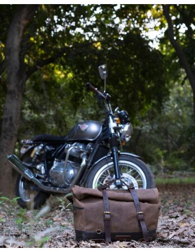 SACOCHE EN CUIR BRUN TABAC OUTLAW 17 L TRIP MACHINE