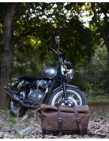 Comprar Alforja Maletín De Cuero Marron Tabaco Outlaw 17 L De Trip Machine a precio de oferta