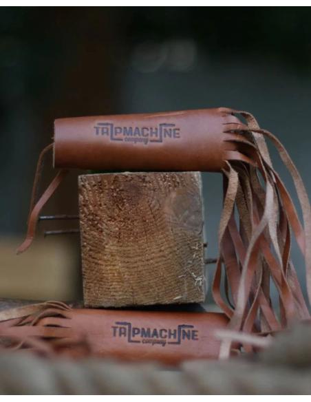TASSELS BROWN VINTAGE LEATHER CUFF COVERS BY TRIP MACHINE