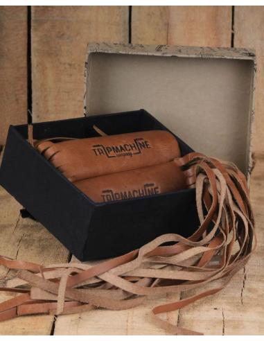 Comprar Flecos Para Puños De Cuero Marrón Vintage De Trip Machine a precio de oferta