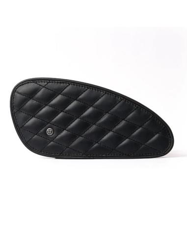 TANK PADS LEATHER DIAMOND BLACK BY TRIP MACHINE
