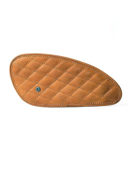 PROTECTEURS DE RÉSERVOIR EN CUIR BRUN VINTAGE DIAMANT