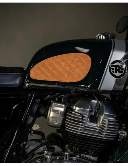 PROTECTORES DE TANQUES EM COURO MARROM VINTAGE DIAMANTE TRIP MACHINE