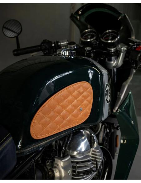 Comprar Protectores De Depósito Cuero Marrón Vintage Diamante De Trip Machine a precio de oferta