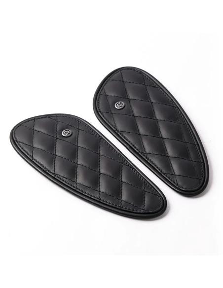MINI PROTECTORES DE TANQUES EM COURO NEGRO DIAMANTE TRIP MACHINE