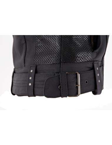 Acquista Giacca Donna Lady Rider in Pelle Nera Opaca con Protezioni a prezzo scontato