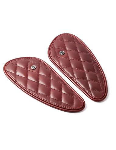 MINI PROTECTORES DE TANQUES EM COURO VERMELHO CEREJA DIAMANTE TRIP MACHINE