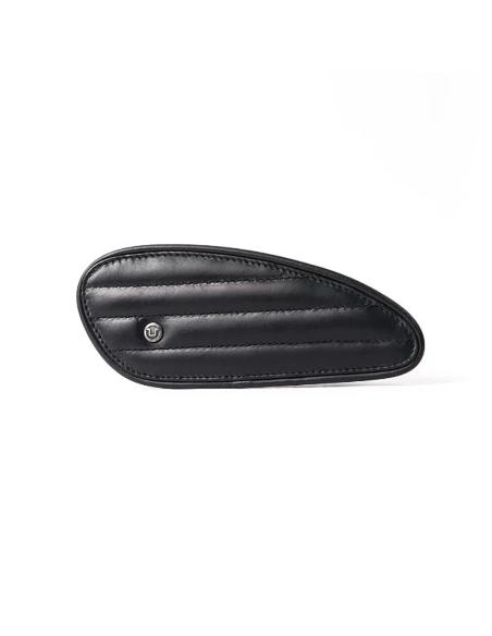 MINI TANK PADS LEATHER STRIPES BLACK BY TRIP MACHINE
