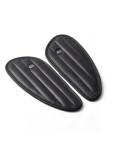 MINI PROTECTEURS DE RÉSERVOIR EN CUIR NOIR RAYURES