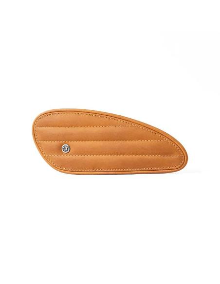 MINI TANK PADS LEATHER STRIPES BROWN VINTAGE BY TRIP MACHINE