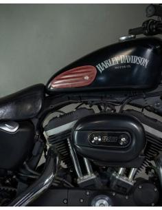 MINI TANK PADS LEATHER STRIPES CHERRY RED BY TRIP MACHINE 2