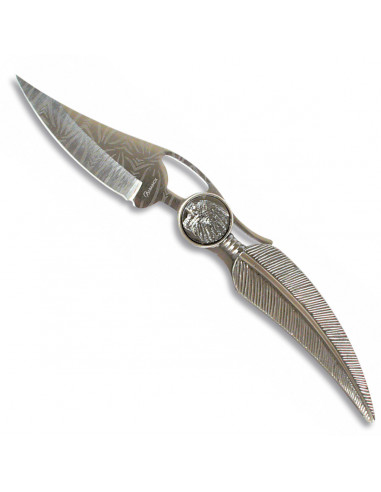 APACHE PEN KNIFE WITH FEATHER HANDLE BY ALBAINOX
