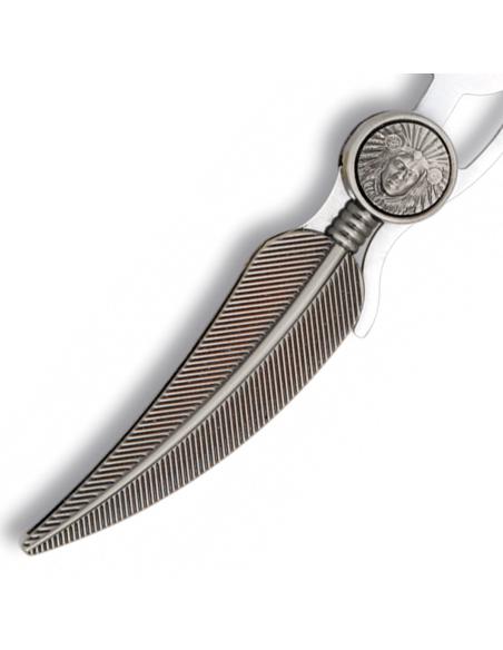 CANIF INDIEN ALBAINOX EN FORME DE PLUME