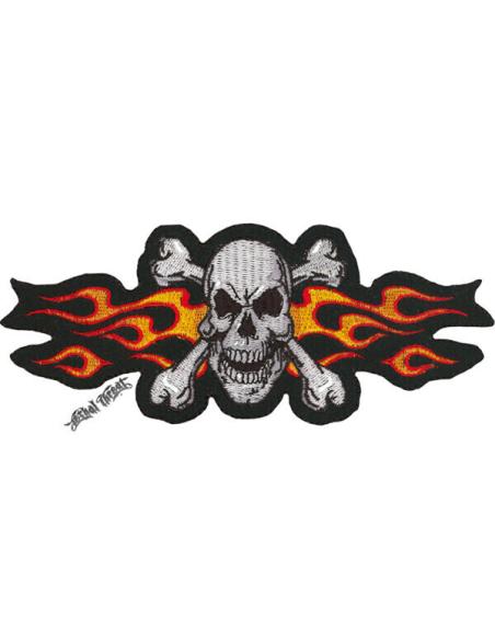 Comprar Parche Yellow Flame Skull 6.5 X 15 Cm a precio de oferta
