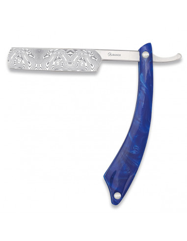 BLUE MOTHER-OF-PEARL BARBER KNIFE WITH 15 CM BLADE ALBAINOX