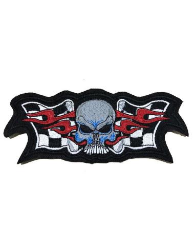 Comprar Parche Chekered Flag Skull 6.5 X 15 Cm a precio de oferta