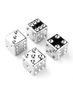 Comprar Tapas Valvula Dados Cromados "4 Unidades" a precio de oferta 2