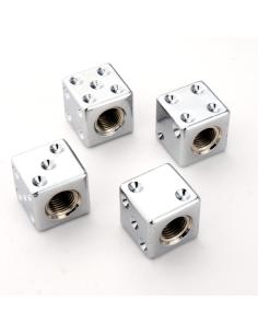 Comprar Tapas Valvula Dados Cromados "4 Unidades" a precio de oferta