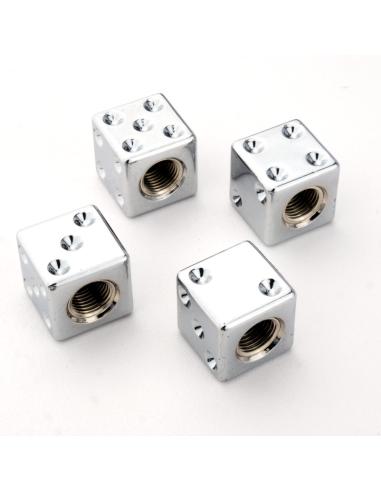 TAMPAS PICADAS CROMADAS "4 UNIDADES"
