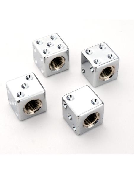 Comprar Tapas Valvula Dados Cromados "4 Unidades" a precio de oferta