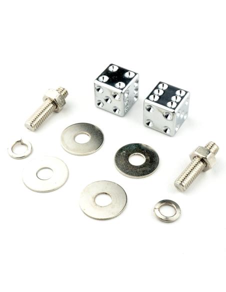 CHROME-PLATED DICE SCREWS "PAR".