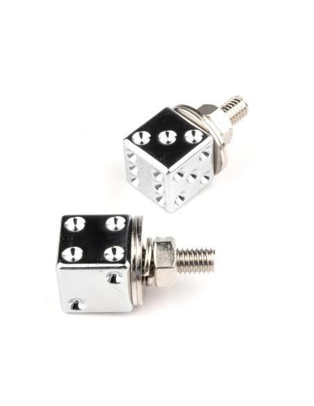 CHROME-PLATED DICE SCREWS "PAR".
