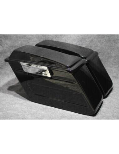 Saddlebags Rígidos "Patrulha" Brilho Preto 25 L. (Novo Modelo)