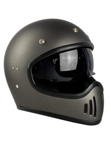 CASQUE INTÉGRAL EL GAMBERRO BY IGUANA CUSTOM - GREY MAT