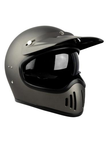 Acquista Casco Integrale El Gamberro By Iguana Custom - Grigio Opaco a prezzo scontato