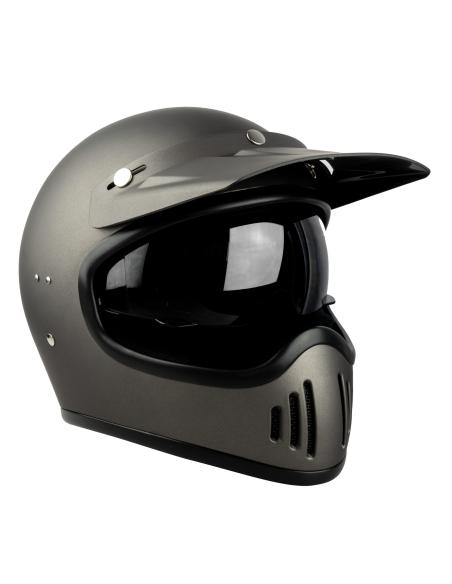 CASQUE INTÉGRAL EL GAMBERRO BY IGUANA CUSTOM - GREY MAT