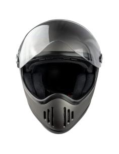 CAPACETE FACIAL COMPLETO EL MAS GAMBERRO COM ECRÃ CINZENTO MATE POR COSTUME IGUANA 2