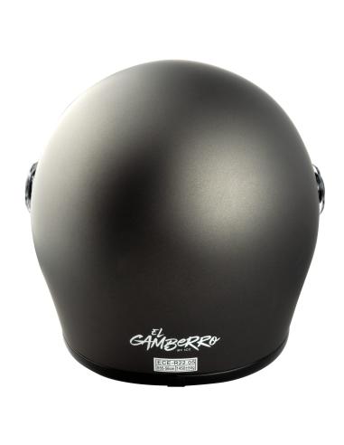 FULL FACE HELMET EL MAS GAMBERRO WITH MATTE GRAY SCREEN BY IGUANA CUSTOM