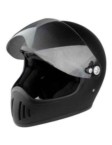 CAPACETE FACIAL COMPLETO EL MAS GAMBERRO COM ECRÃ PRETO MATE POR COSTUME IGUANA