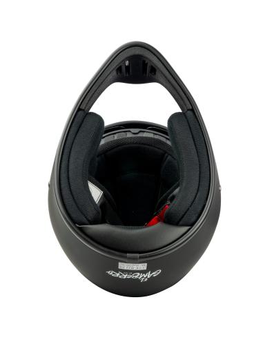 CAPACETE FACIAL COMPLETO EL MAS GAMBERRO COM ECRÃ PRETO MATE POR COSTUME IGUANA