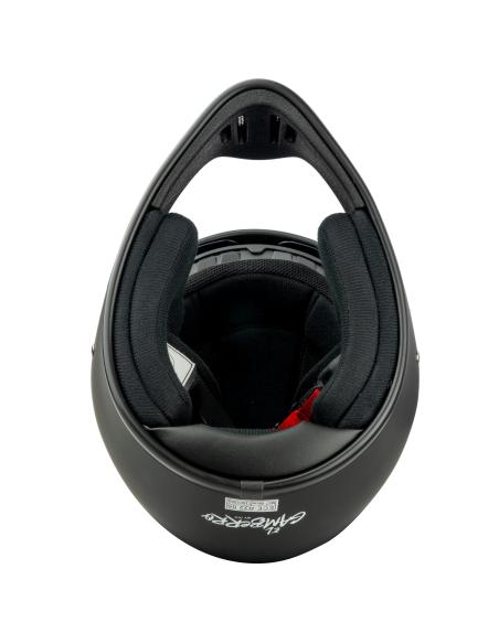 CAPACETE FACIAL COMPLETO EL MAS GAMBERRO COM ECRÃ PRETO MATE POR COSTUME IGUANA