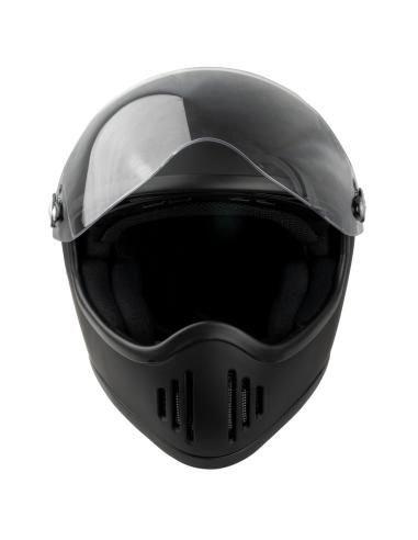 CAPACETE FACIAL COMPLETO EL MAS GAMBERRO COM ECRÃ PRETO MATE POR COSTUME IGUANA