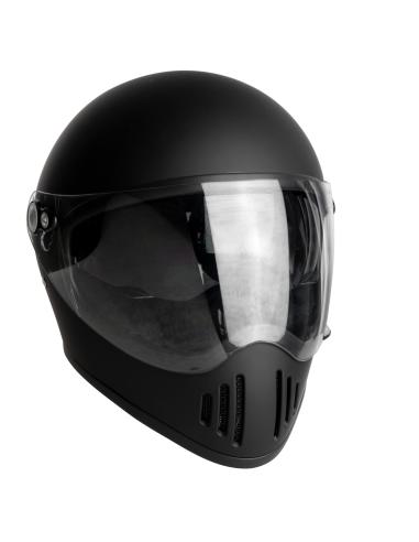 CAPACETE FACIAL COMPLETO EL MAS GAMBERRO COM ECRÃ PRETO MATE POR COSTUME IGUANA