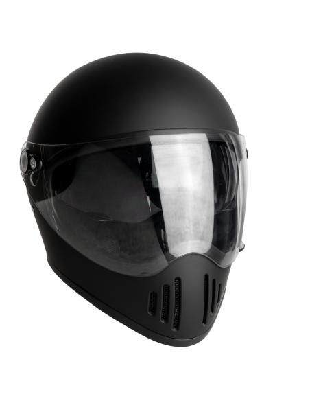 CAPACETE FACIAL COMPLETO EL MAS GAMBERRO COM ECRÃ PRETO MATE POR COSTUME IGUANA