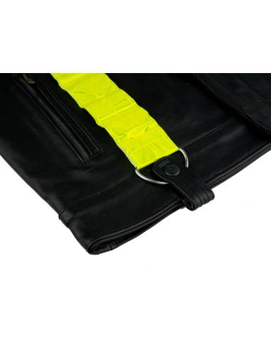Comprar Chaleco Motero De Cuero La Vision Con Reflectantes De Icc a precio de oferta