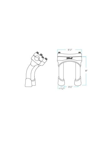 Comprar Torretas Inclinadas Murdock Pb Negras Biltwell 15Cm (6") a precio de oferta