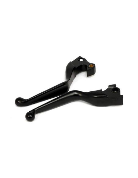 SPORTSTER 14-UP WIDE BLADE LEVERS SET BLACK