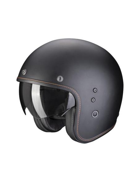 CAPACETE SCORPION BELFTAST EVO BLACK MATT JET COM VISEIRA INTERNA