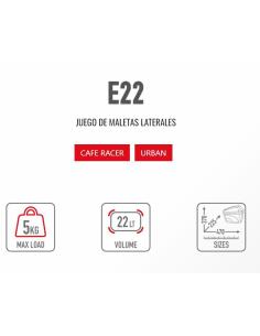 GIVI E22N 22L CAIXAS LATERAIS DE CAFÉ RACER 2