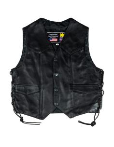 Acquista Gilet in Pelle per Bambini con Lacci Laterali a Prezzo Scontato
