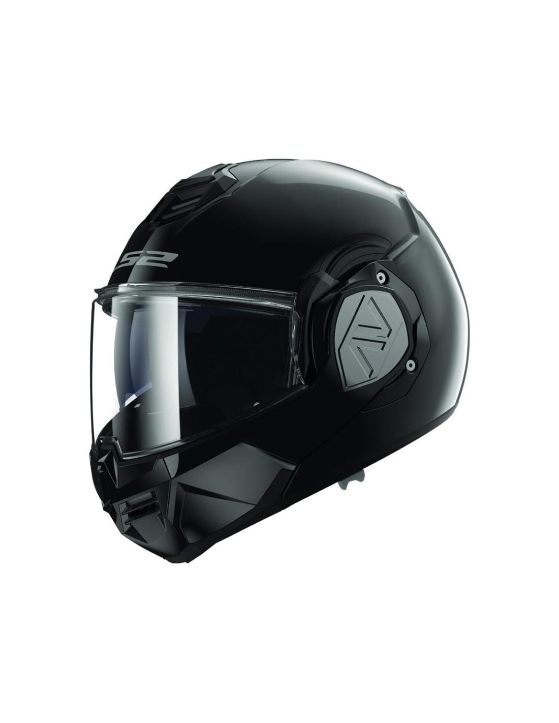 Casque Moto Modulable LS2 Advant II - Noir Brillant, Homologué ECE 22.06, Pinlock Inclus, Taille XS à 3XL